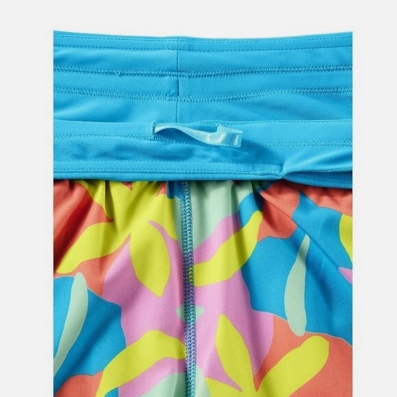 Lands' End Womens Swim Skirt Swim Bottoms Skort Turquoise Multi Floral Size 18 - Picture 4 of 10